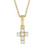 Rose-Cut Cross Necklace