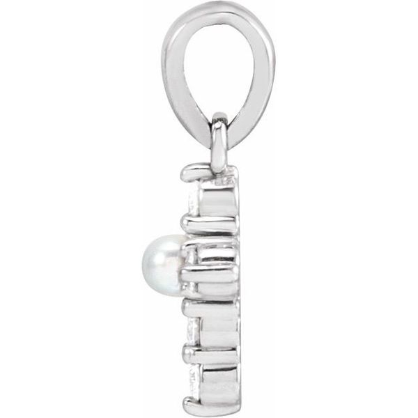 Pearl Cross Pendant - Image 2