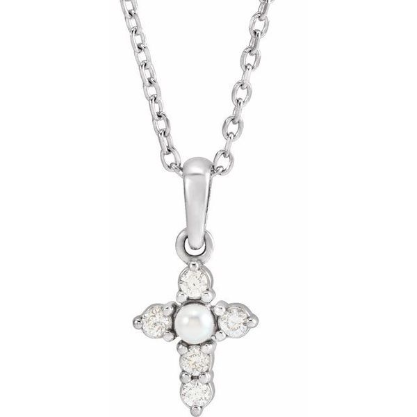 Pearl Cross Necklace
