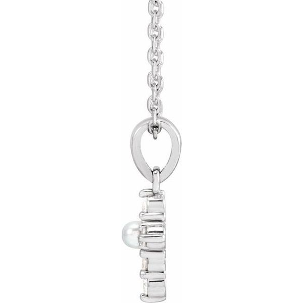 Pearl Cross Necklace - Image 2