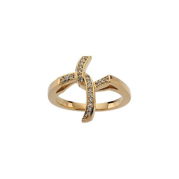 Accented Cross Ring