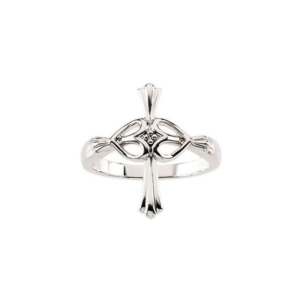 Hearts & Cross Accented Ring
