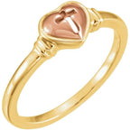 Heart & Cross Ring