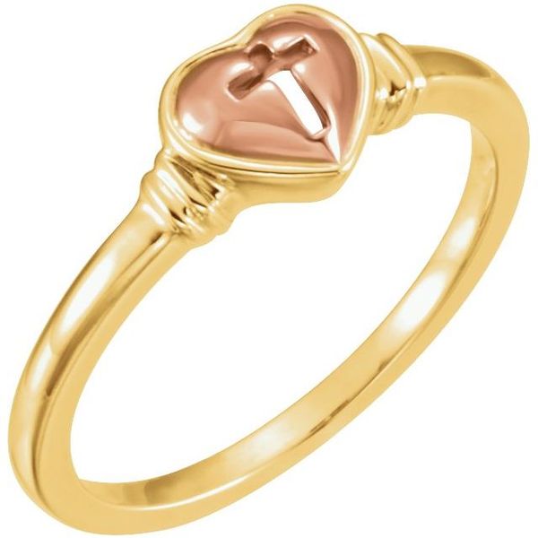 Heart & Cross Ring