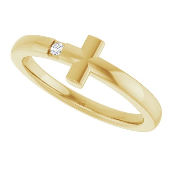 Youth Sideways Cross Ring - Image 5