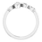 Accented Sideways Cross Ring - Image 2