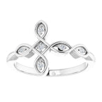Accented Sideways Cross Ring - Image 3