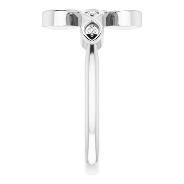 Accented Sideways Cross Ring - Image 4