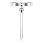Accented Sideways Cross Ring - Image 4