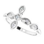 Accented Sideways Cross Ring - Image 5
