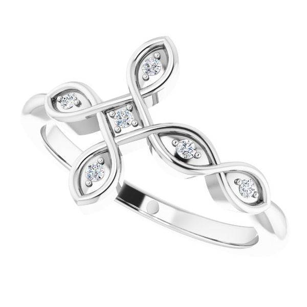 Accented Sideways Cross Ring - Image 5