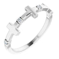 Accented Cross Ring
