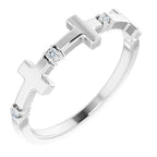 Accented Cross Ring