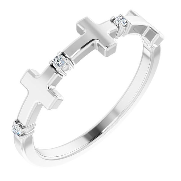 Accented Cross Ring