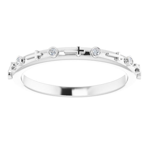 Bezel-Set Cross Ring - Image 3