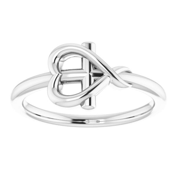 Youth Cross & Heart Ring - Image 3