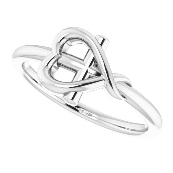 Youth Cross & Heart Ring - Image 5