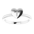 Heart with Cross Ring - Image 3