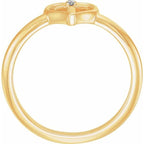 Accented Cross & Heart Ring - Image 2