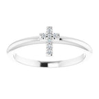 Accented Stackable Cross Ring - Image 3