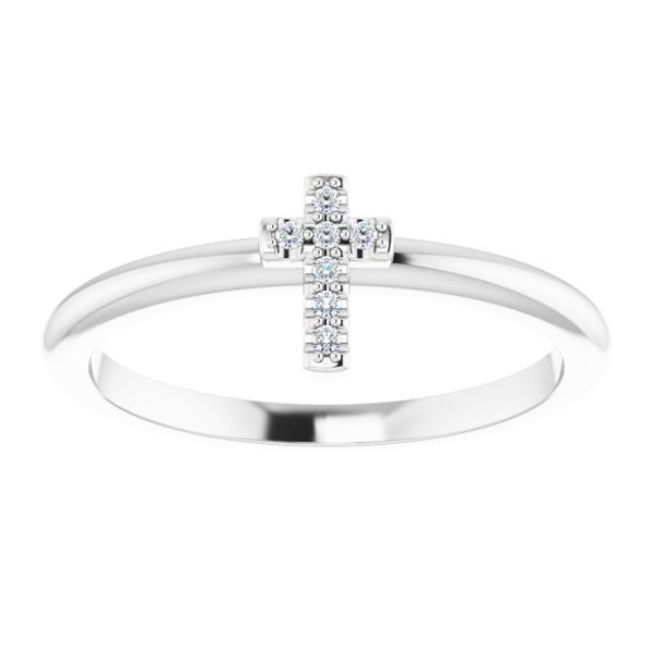 Accented Stackable Cross Ring - Image 3