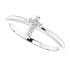 Accented Stackable Cross Ring - Image 5
