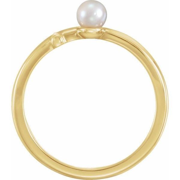 Pearl Sideways Cross Ring - Image 2