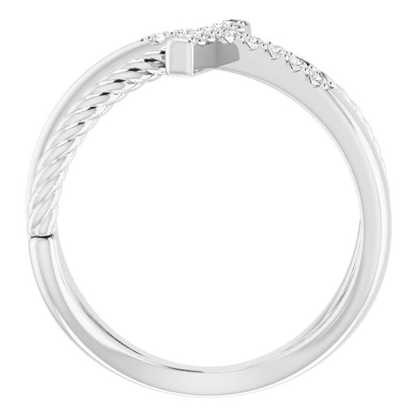 Accented Cross Rope Ring - Image 2