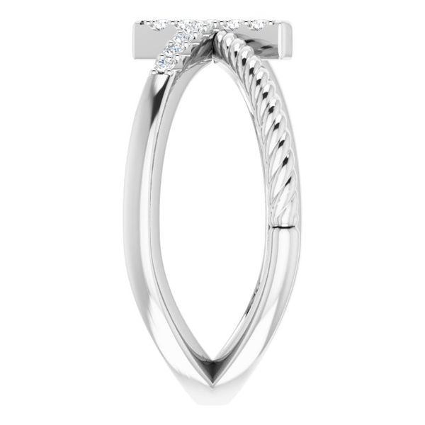 Accented Cross Rope Ring - Image 4
