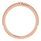 Milgrain Stackable Cross Ring - Image 2