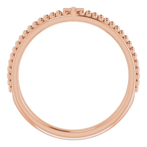 Milgrain Stackable Cross Ring - Image 2