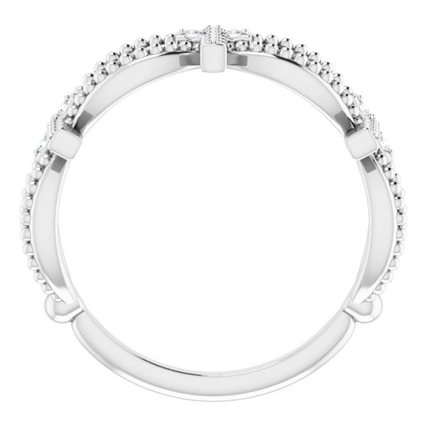 Accented Stackable Cross Ring - Image 2