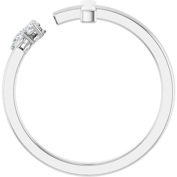 Accented Negative Space Cross Ring - Image 2