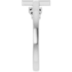 Accented Negative Space Cross Ring - Image 4
