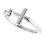 Accented Negative Space Cross Ring - Image 5