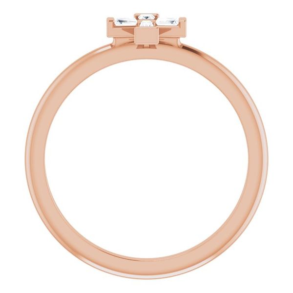 Accented Stackable Cross Ring - Image 2