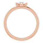 Accented Stackable Cross Ring - Image 2