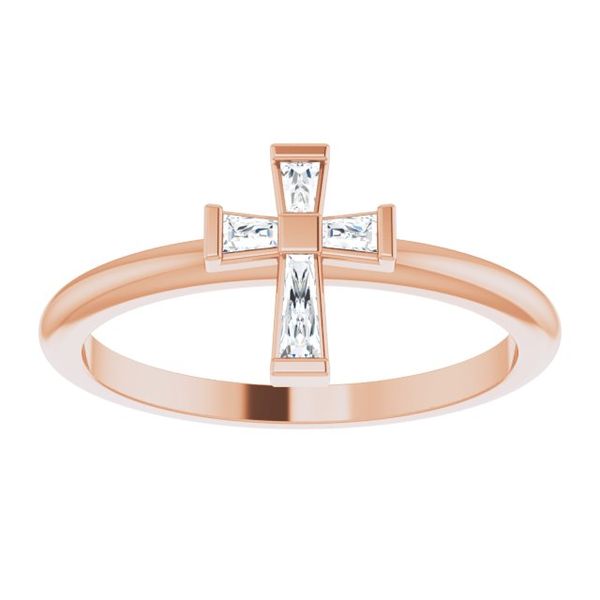 Accented Stackable Cross Ring - Image 3