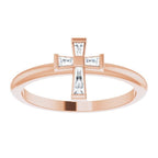 Accented Stackable Cross Ring - Image 3