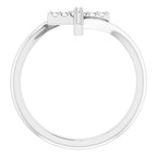 Accented Cross Bypass Ring - Image 2