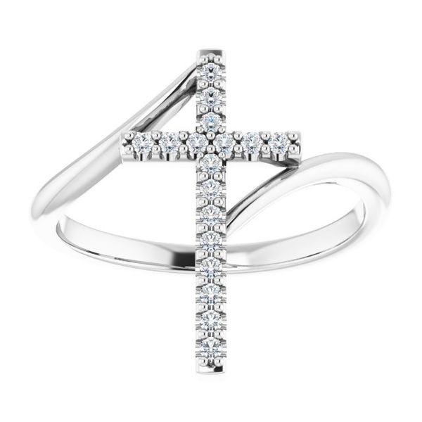 Accented Cross Bypass Ring - Image 3
