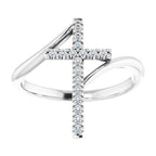 Accented Cross Bypass Ring - Image 3