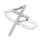 Accented Cross Bypass Ring - Image 5