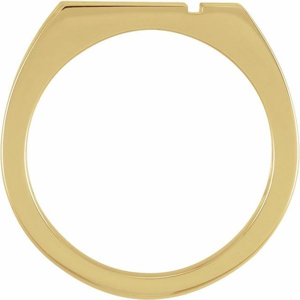Rectangle Cross Signet Ring - Image 2