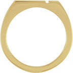 Rectangle Cross Signet Ring - Image 2