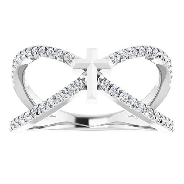 French-Set Cross Ring - Image 3