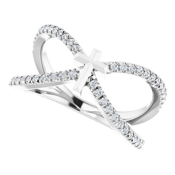 French-Set Cross Ring - Image 5