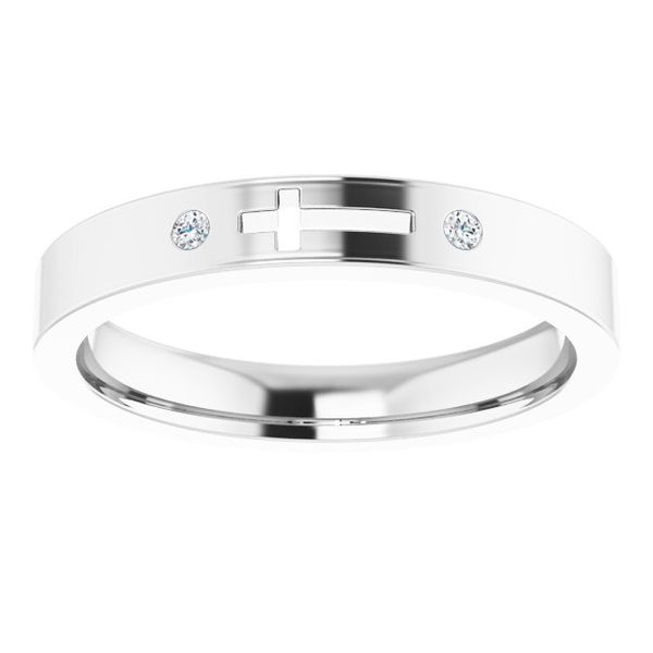 Pierced Cross Stackable Ring - Image 3