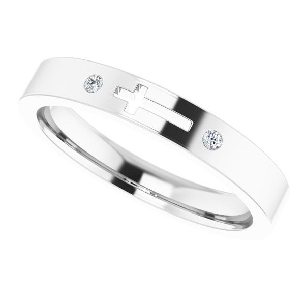 Pierced Cross Stackable Ring - Image 5