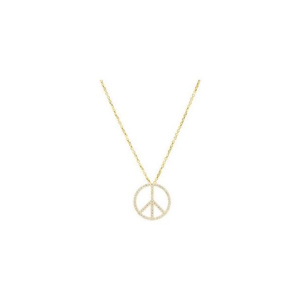 Tiny Peace Sign Necklace